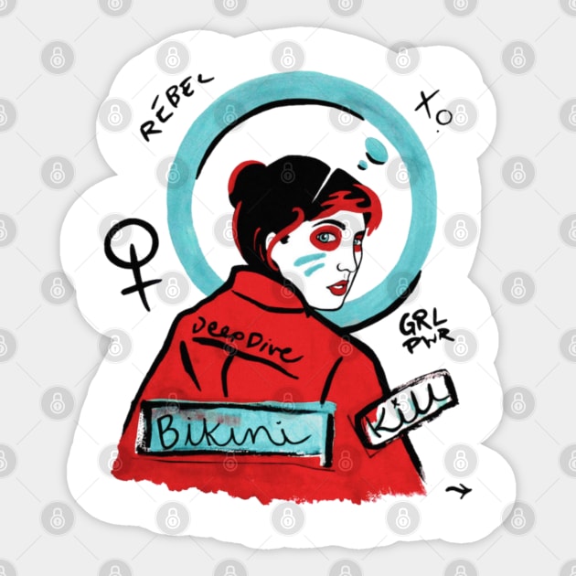 bikini kill band Sticker by tokentit